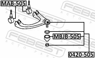 Mounting, control/trailing arm-1