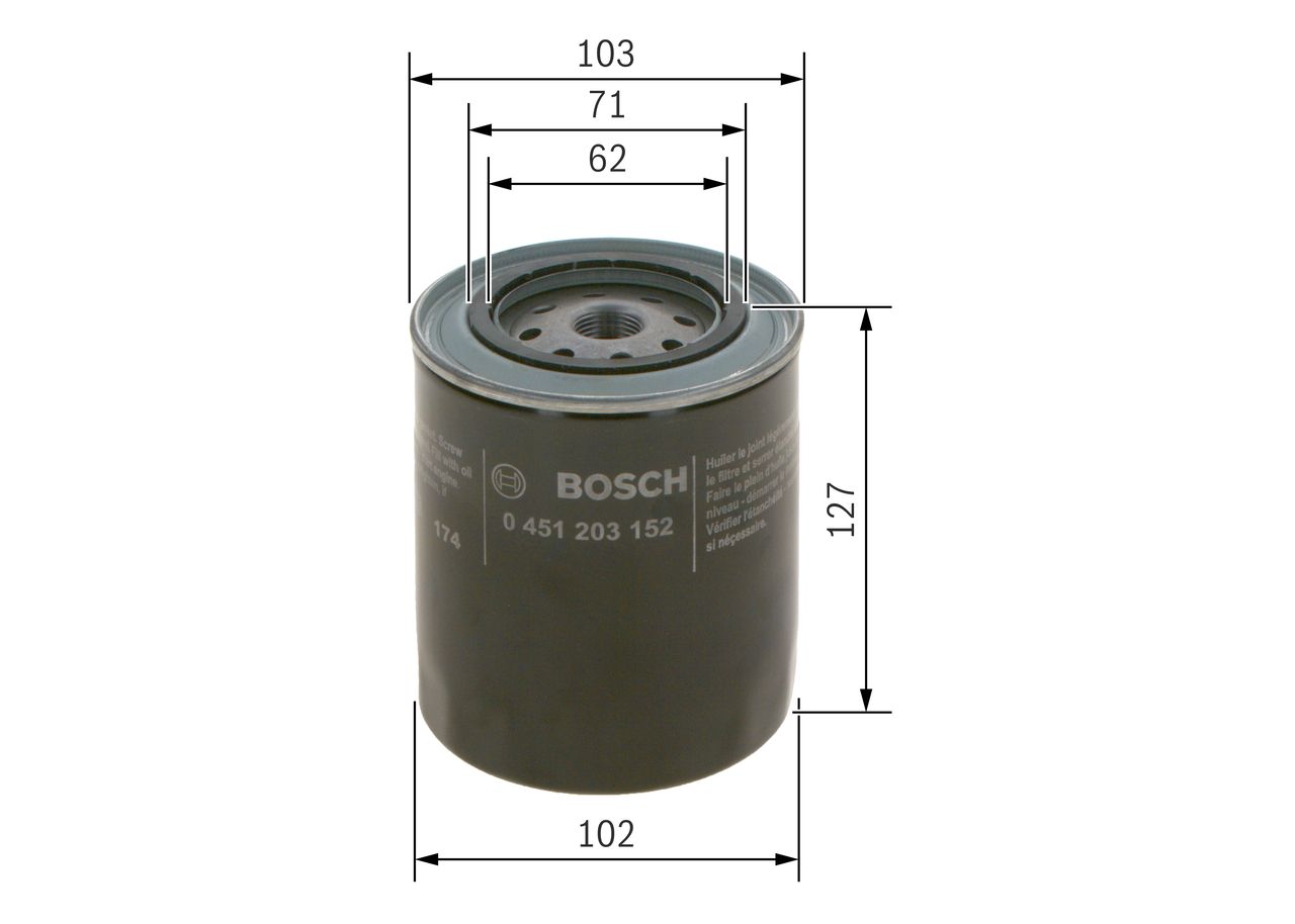 BOSCH 0 451 203 152 Oil filter