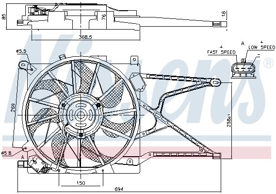 Fan, engine cooling-5