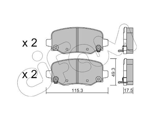 CIFAM 822-1002-0 Brake pad set, disc brake