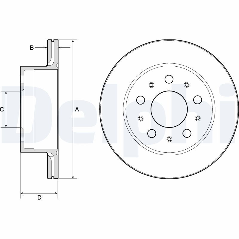 DELPHI BG4796C Brake disc