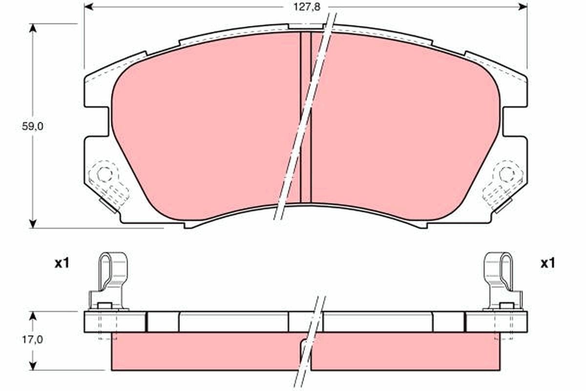 TRW GDB1179 Brake pad set, disc brake