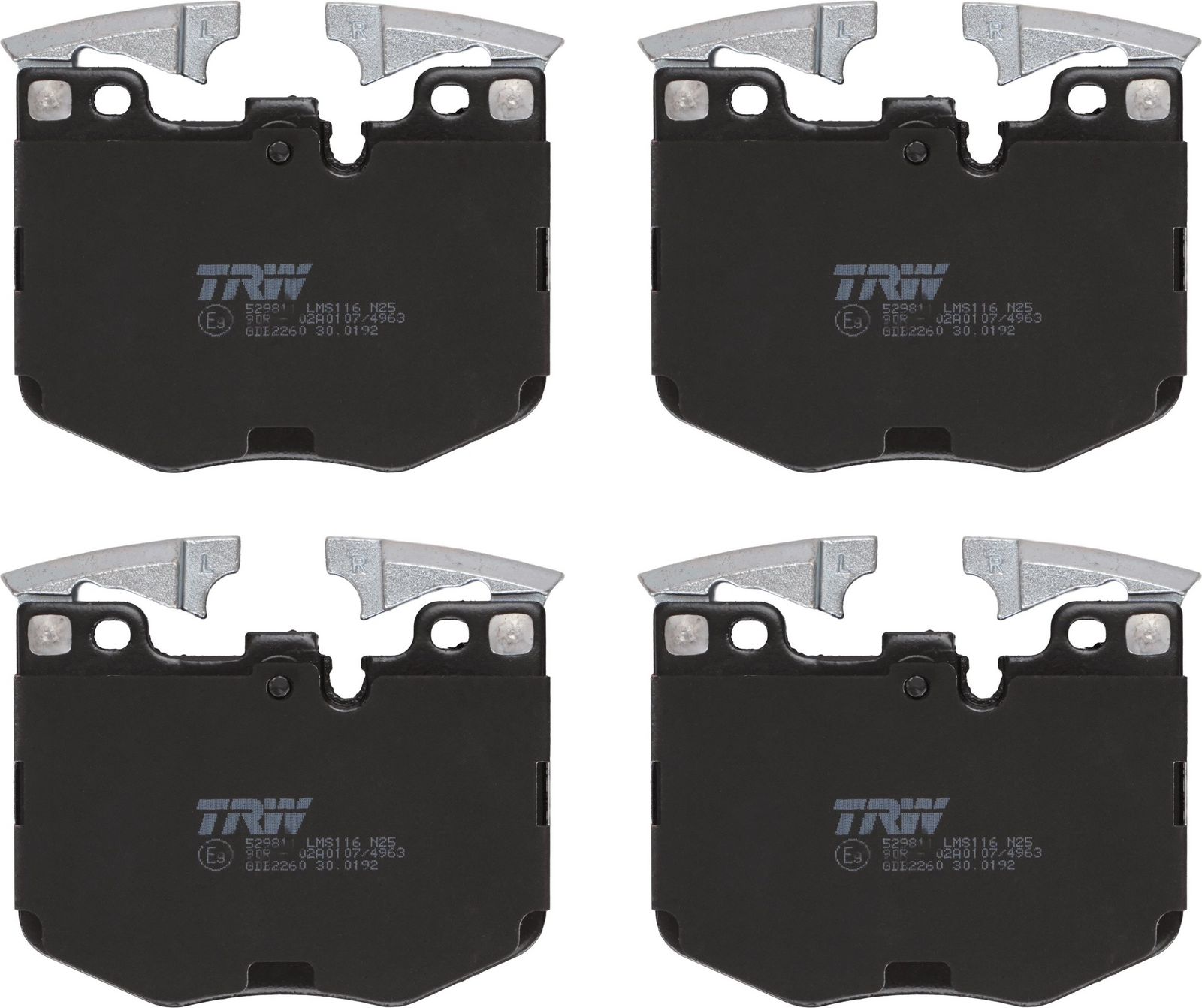 TRW GDB2260 Brake pad set, disc brake