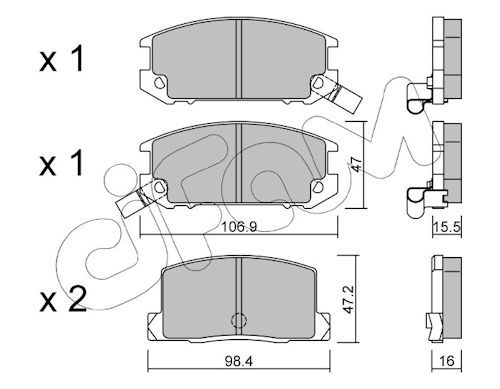 CIFAM 822-754-0 Brake pad set, disc brake