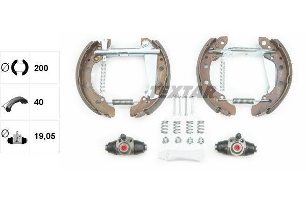 TEXTAR 84044705 Brake shoe set