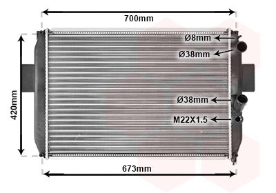 VAN WEZEL 28002050 Radiator, engine cooling