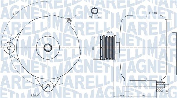 MAGNETI MARELLI 063731876010 Alternator
