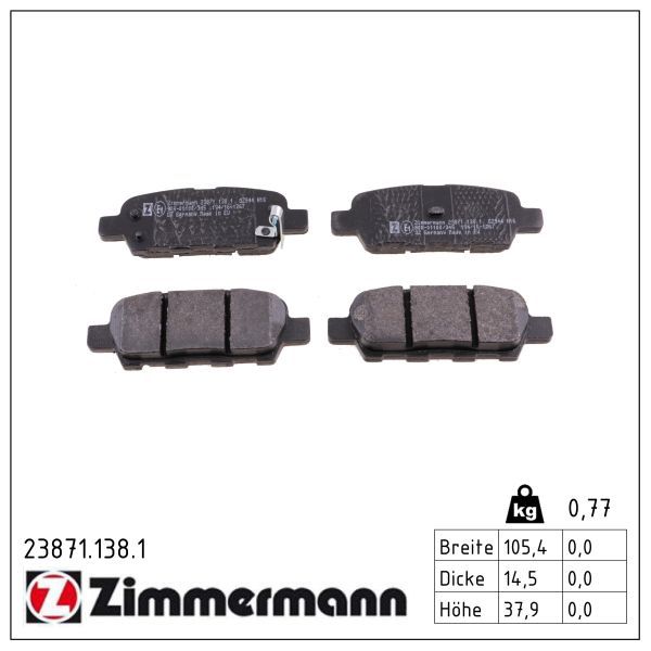 ZIMMERMANN 23871.138.1 Brake pad set, disc brake