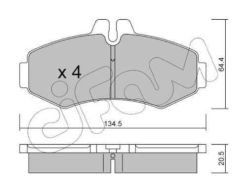 CIFAM 822-573-0 Brake pad set, disc brake