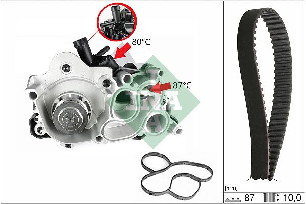 SCHAEFFLER INA 530 0761 30 Water pump & timing belt kit