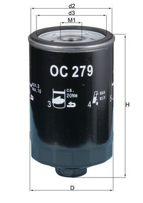 KNECHT OC 279 Oil filter