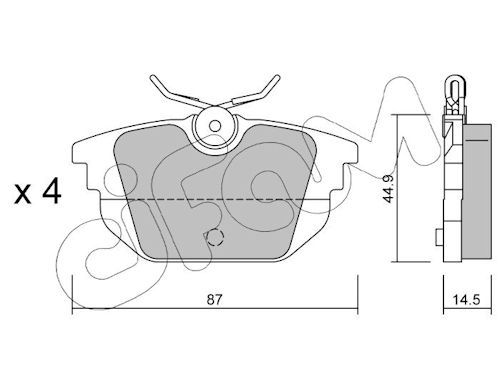 CIFAM 822-299-0 Brake pad set, disc brake