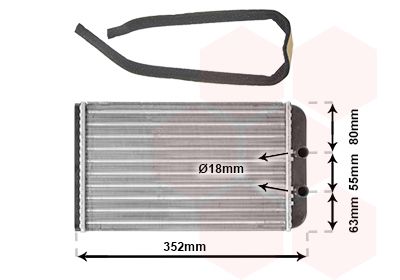 VAN WEZEL 17006265 Heat exchanger, interior heating