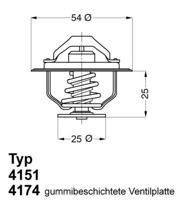WAHLER 4151.76D Thermostat, coolant