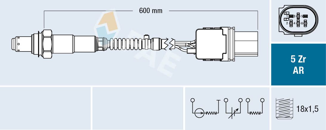 FAE 75129 Oxygen sensor