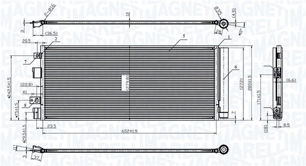 MAGNETI MARELLI 350203170000 Condenser, air conditioning