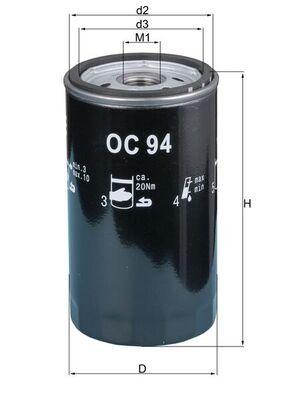 KNECHT OC 94 Oil filter