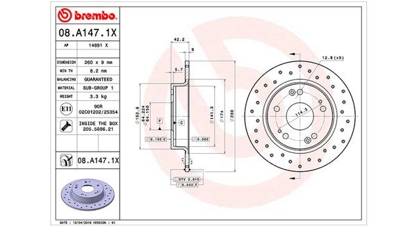 MAGNETI MARELLI 360406065502 Brake disc