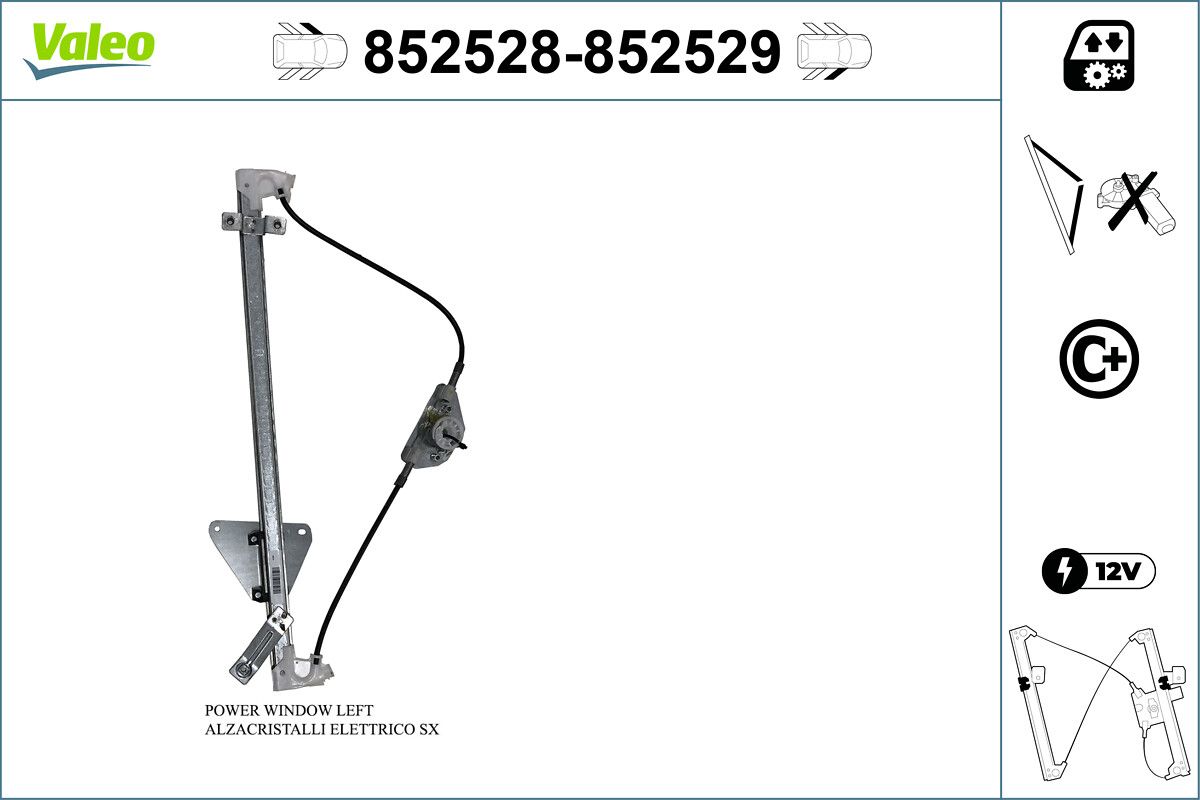 VALEO 852528 Window regulator