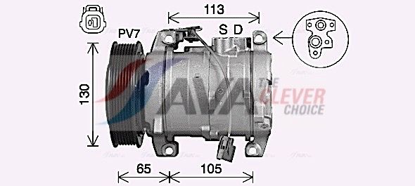 AVA CLEVER CHOICE HDAK322 Compressor, air conditioning