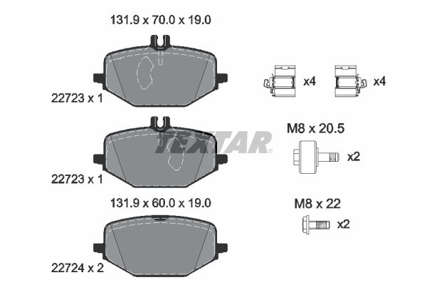 TEXTAR 2272301 Brake pad set, disc brake
