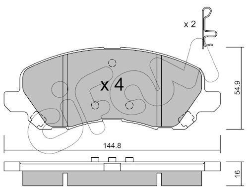 CIFAM 822-481-0 Brake pad set, disc brake