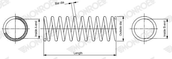 MONROE SP0538 Suspension spring