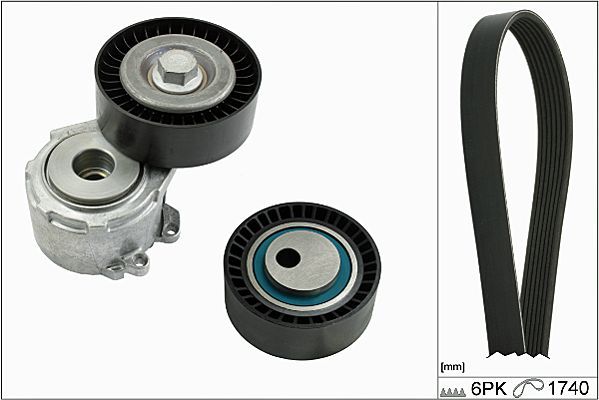 HEPU 20-1809 V-ribbed belt set