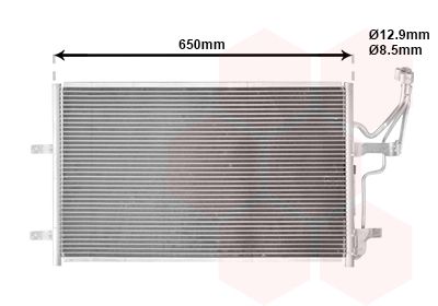 VAN WEZEL 27005186 Condenser, air conditioning