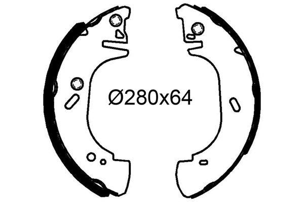 VALEO 564294 Brake shoe set