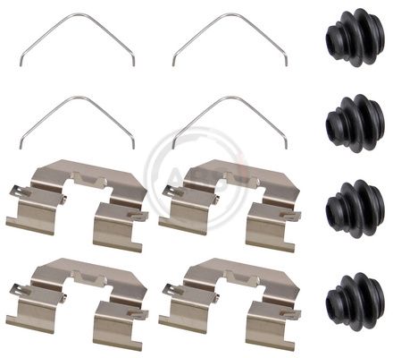 A.B.S. 0104Q Priedų komplektas, diskinių stabdžių trinkelės