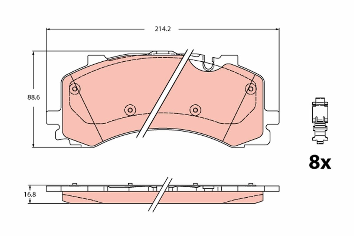 TRW GDB2235 Brake pad set, disc brake