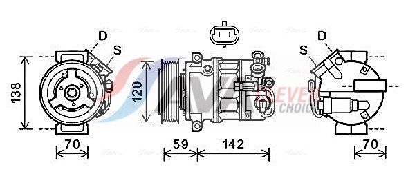 AVA CLEVER CHOICE OLAK579 Compressor, air conditioning