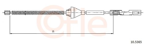 COFLE 10.5365 Cable pull, parking brake