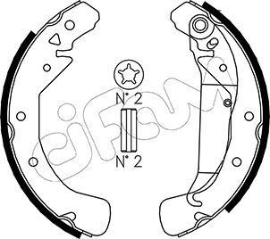 CIFAM 153-311 Brake shoe set