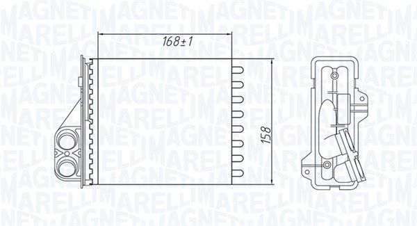 MAGNETI MARELLI 350218479000 Heat exchanger, interior heating