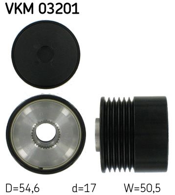 SKF VERTEVO VKM 03201 Alternator freewheel clutch