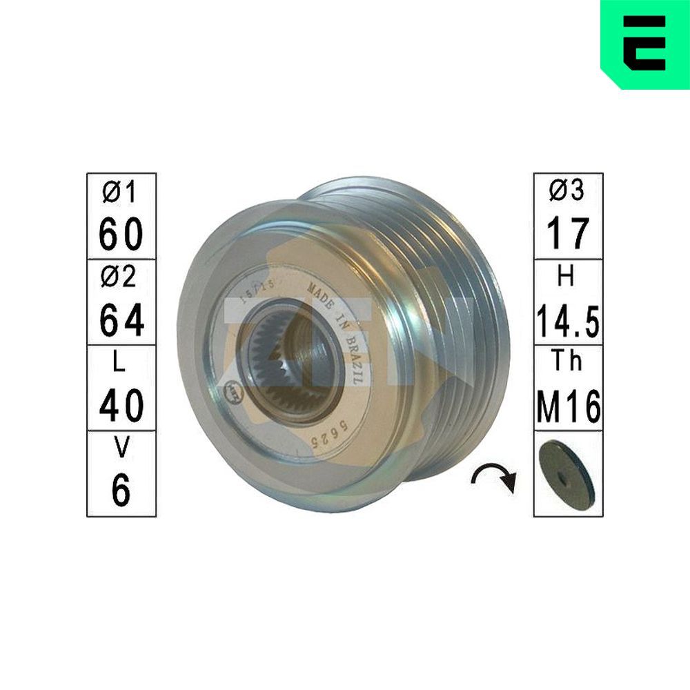 ERA ZN5625 Alternator freewheel clutch