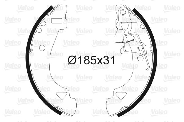 VALEO 562583 Brake shoe set