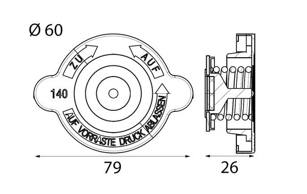 MAHLE CRTC 14 000S Cap, coolant tank