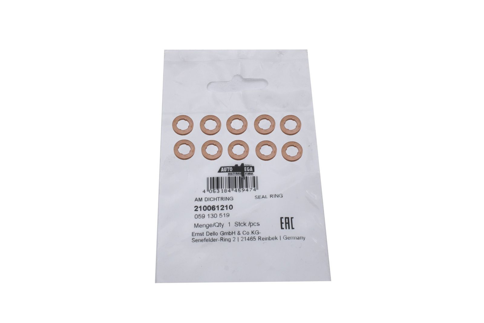 AUTOMEGA 210061210 Seal ring, injector shaft
