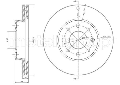 CIFAM 800-496 Brake disc