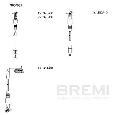 BREMI 300/667 Ignition cable kit