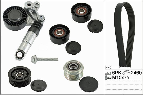 HEPU 20-1875 V-ribbed belt set