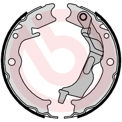 BREMBO S 10 520 Brake shoe set, parking brake