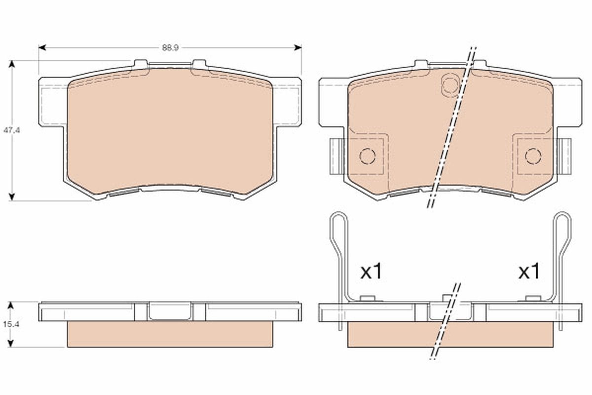 TRW GDB3175 Brake pad set, disc brake