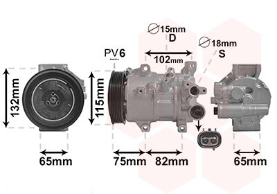 VAN WEZEL 5301K701 Compressor, air conditioning