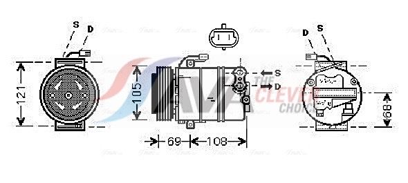AVA CLEVER CHOICE OLAK358 Compressor, air conditioning