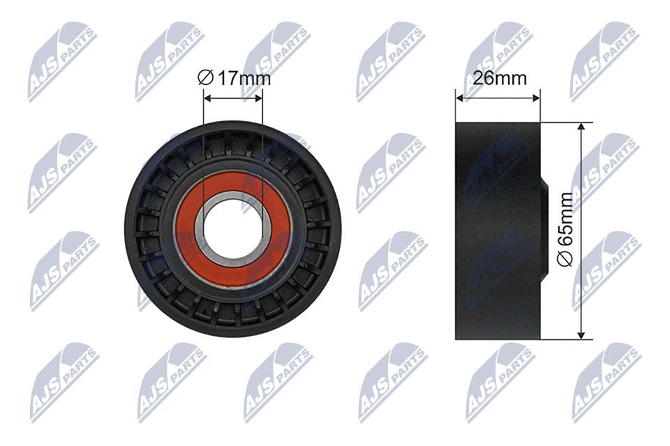 NTY RNK-ME-084 Tensioner pulley, v-ribbed belt