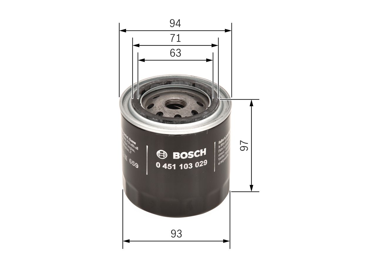 BOSCH 0 451 103 029 Oil filter